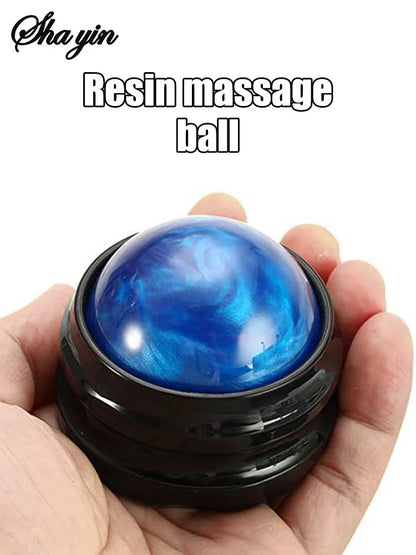 Mini 360° Spin Manual Massage Ball — Self-Therapy Tool for Back, Shoulders & Foot Muscle Relaxation