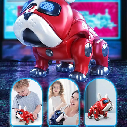 Dance & Music Bulldog Robot Toy - Intelligent Interactive Dog with Lights for Kids & Early Learning