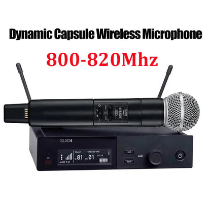 SLXD Wireless Microphone System – 500/600/800MHz 4-Pin Headset with KSM8/Beta58, Professional Audio for Stage & Karaoke