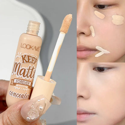 Waterproof Matte Liquid Concealer – Moisturizing Cream for Acne, Dark Circles, Face Contouring & Foundation Makeup
