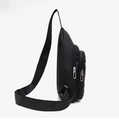 Men's CrossBorder Small Chest Shoulder Bag - Fashionable Polyester Travel Companion for Trendy Outdoor Leisure