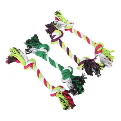 Durable Dog Chew Toy: Carrot Knot Rope Ball for Puppy Teeth Cleaning - Braided Cotton Rope Dumbbell for Bite-Resistant Fun