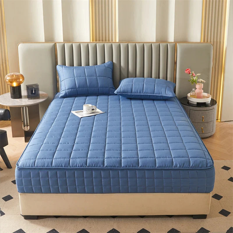 All-Inclusive Zipper Mattress Cover - Thick Quilted Fitted Mattress Protector Pad with Customized Sizes