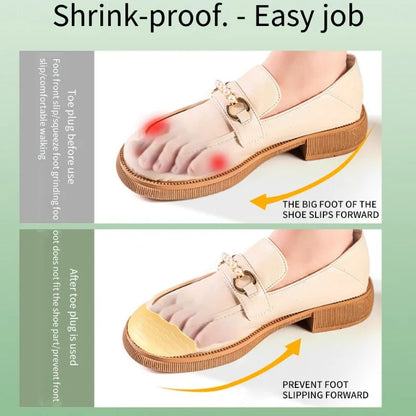 Anti-Sliding Toe Pads – Cuttable PU Foam Toe Plugs & Front Foot Insoles (Shoe Size Reducing Inserts, Soft Accessories)