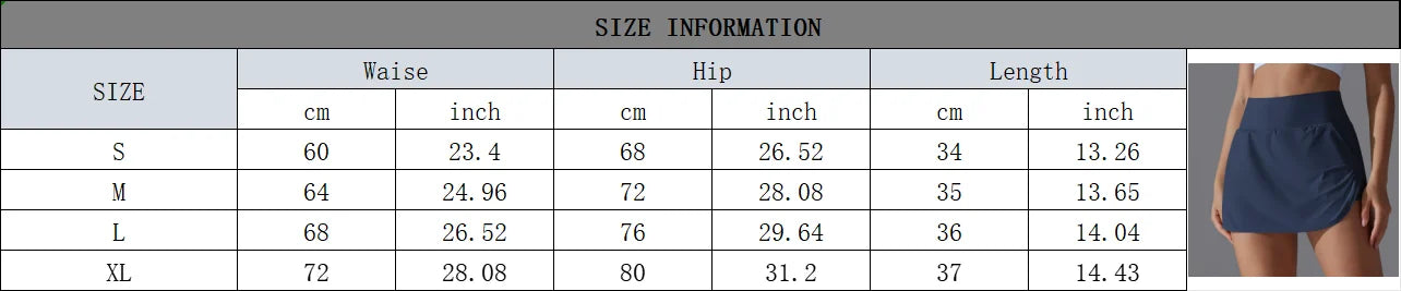 Outdoor Sports High Waist Yoga Skirt — Breathable Badminton Tennis Active Fitness Athletic Short Skirt
