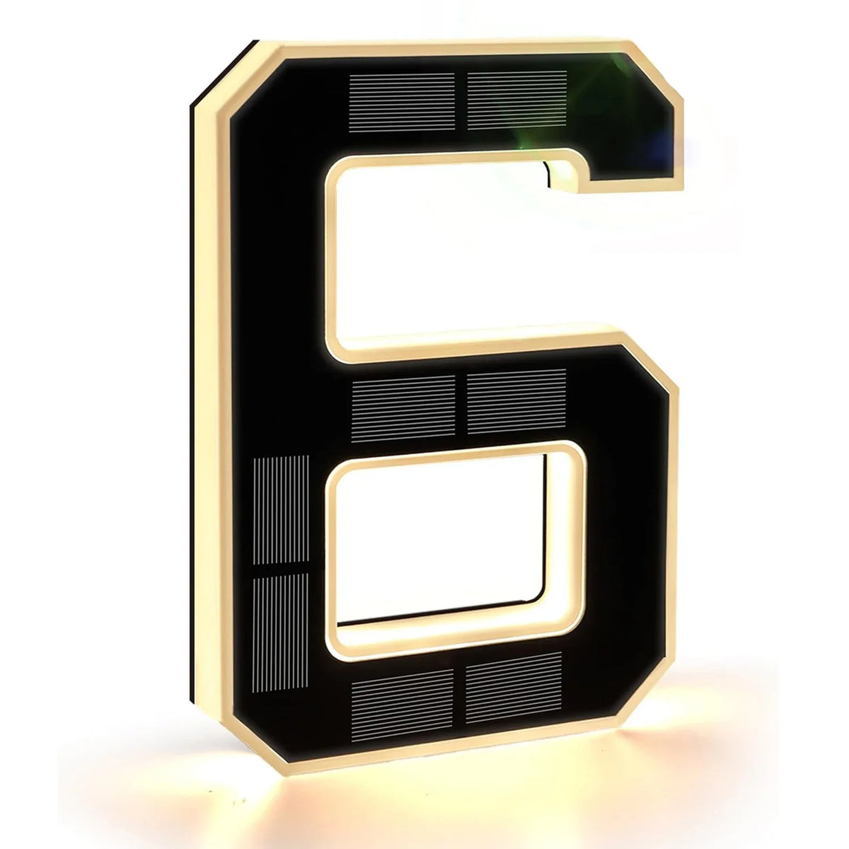 Solar House Number Light - Modern LED Address Sign with Light Sensor for Outdoor Use