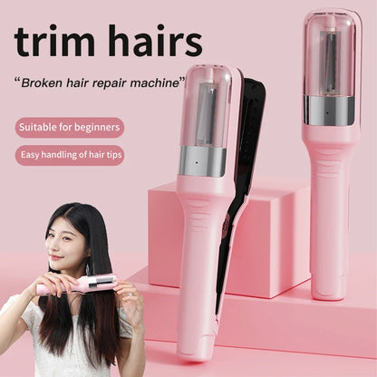 Portable Split End Hair Trimmer - Rechargeable Damaged Hair Repair Tool for Smooth Hair Styling