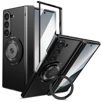 360° Rotating Magnetic Ring Case for Samsung Galaxy Z Fold 6/5/4/3 5G – Hinge Protection Phone Cover with Holder