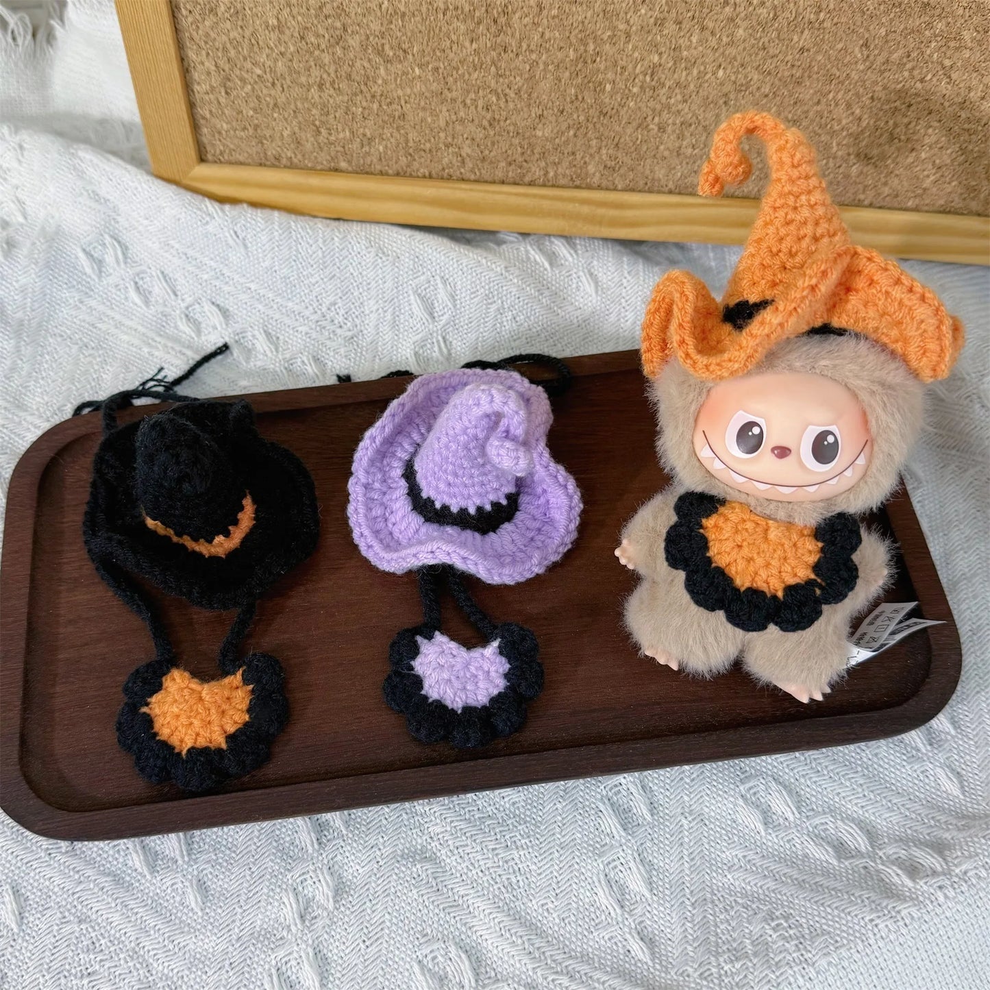 Labubu Halloween Cloak Dress with Hat — 10.5cm V4 The Monsters Pin for Love Series Doll Clothes & Accessories