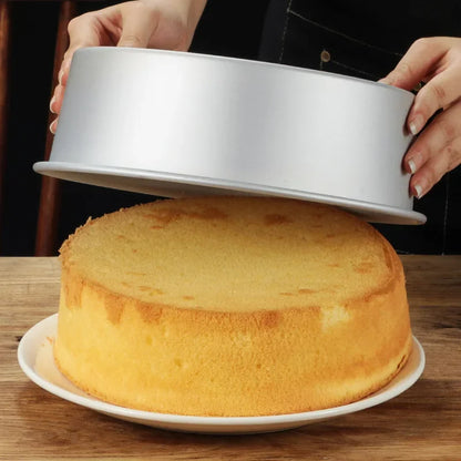 4-12 Inch Aluminum Round Cake Bakeware: Solid Bottom Chiffon Cake Die - Home Baking Mold Pan Tin for Cake Enthusiasts