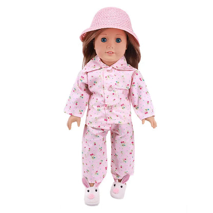 15-Style Doll Pajamas & Nightgowns – Cute Patterns for 18-Inch American & 43cm Born Dolls, Doll Accessories Toy