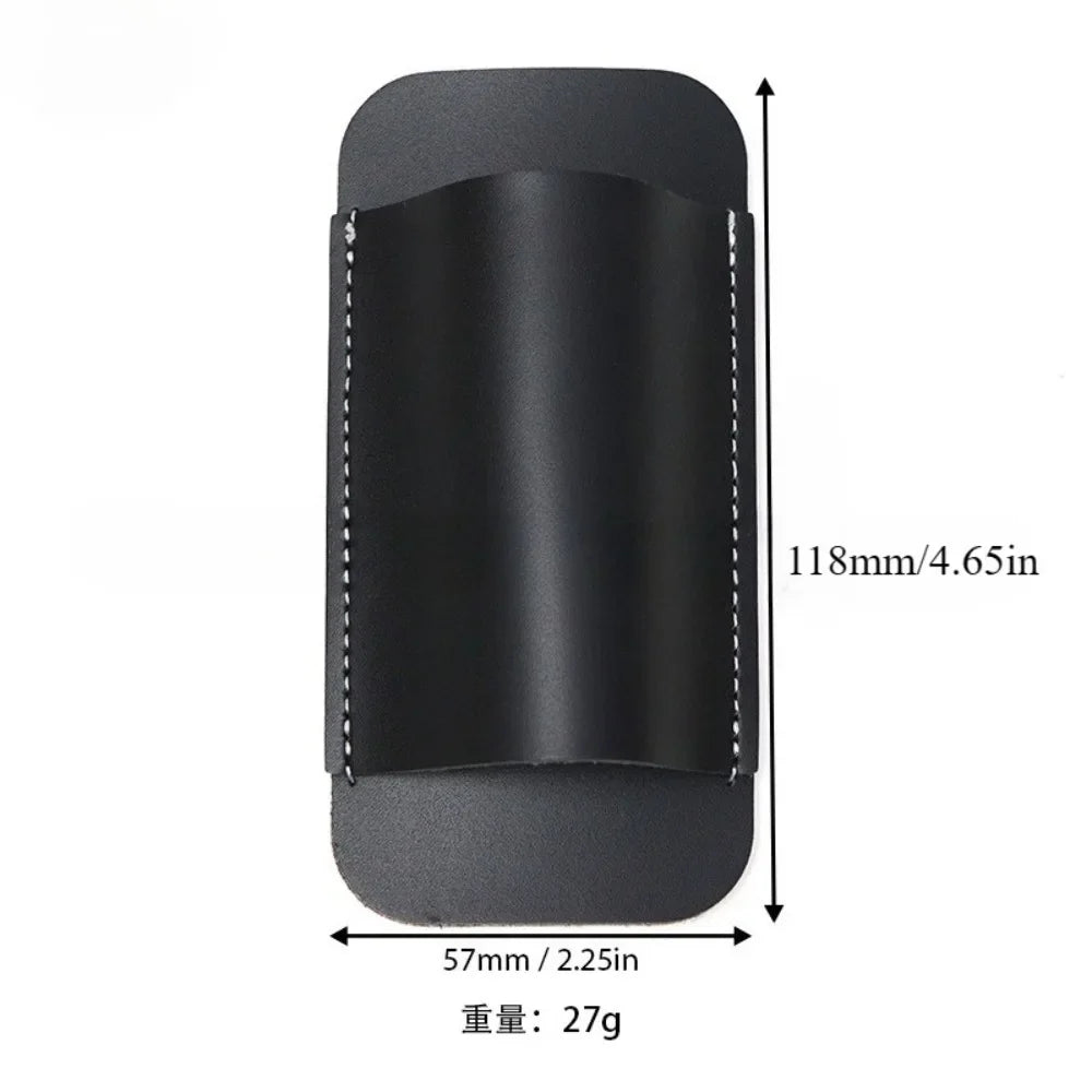 Retro Leather Knife Sheath – Horizontal Belt Carry Pocket Knife Holster, Durable Men’s EDC Knife Holder Case
