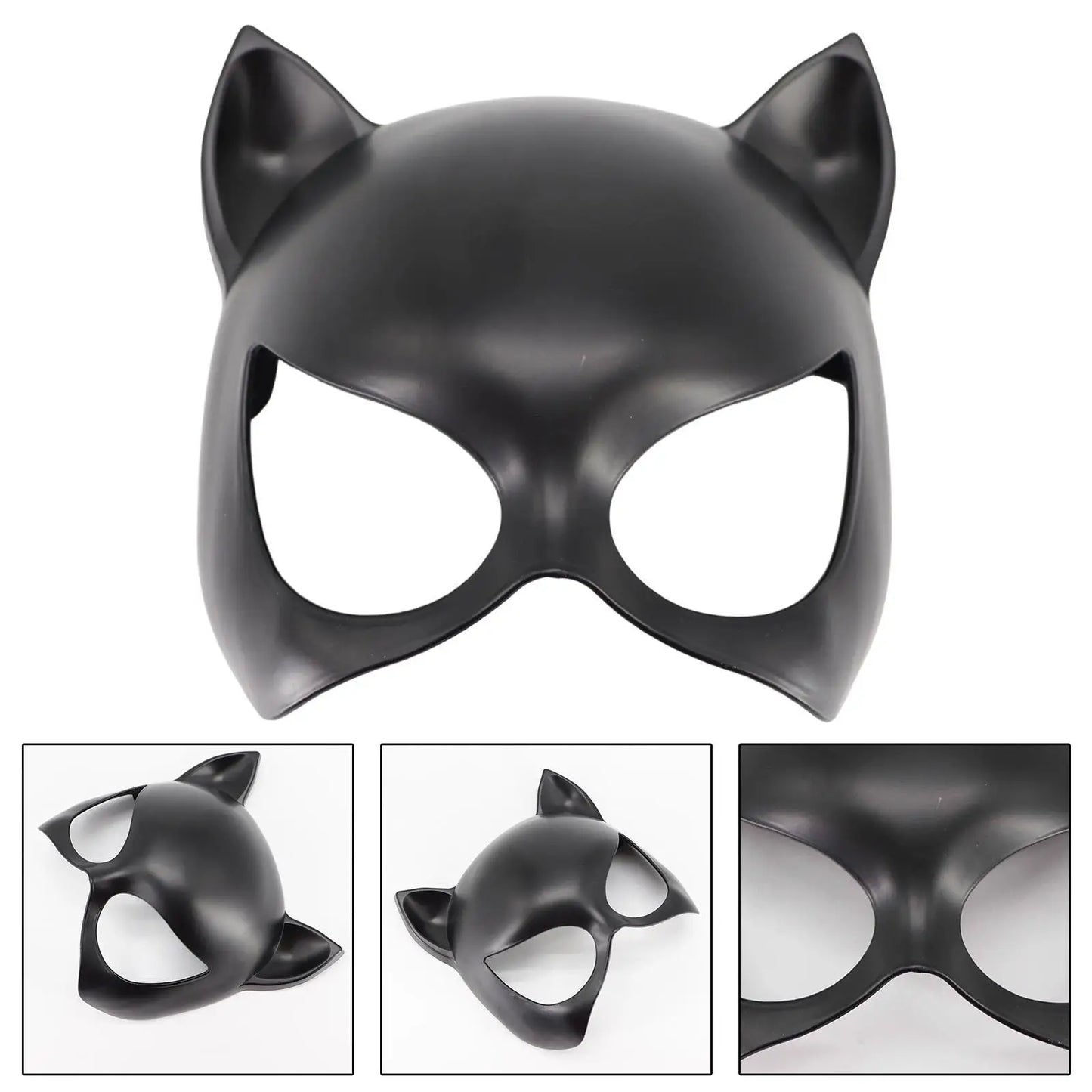 Cat Mask Costume - Animal Cosplay Face Cover for Halloween Parties & Festivals