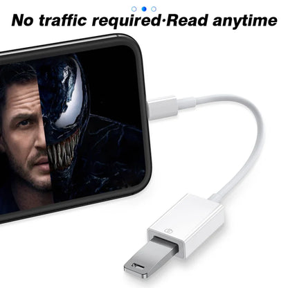 Byscoon USB 3.0 OTG Adapter Cable – Lightning to USB Camera Converter for iPhone 14/13/12/11 Pro Max, XS, XR, 7 & 8 Plus