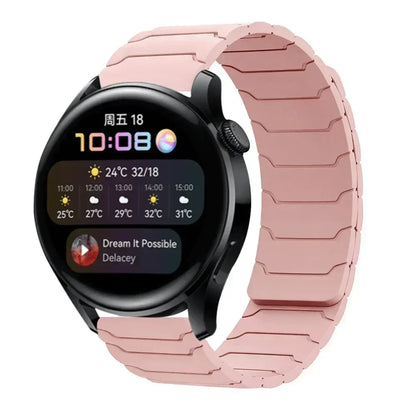 22mm Magnetic Silicone Watch Strap – Replacement Sport Wristband for OnePlus Watch 3/2R/2 & OPPO Watch X/X2/4 Pro 46mm Band
