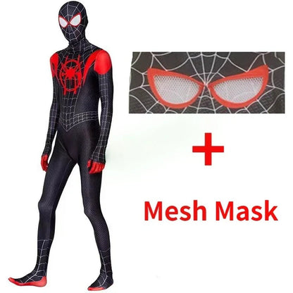 Miles Morales Spider-Man Cosplay Costume – Superhero Zentai Bodysuit for Halloween & Parties