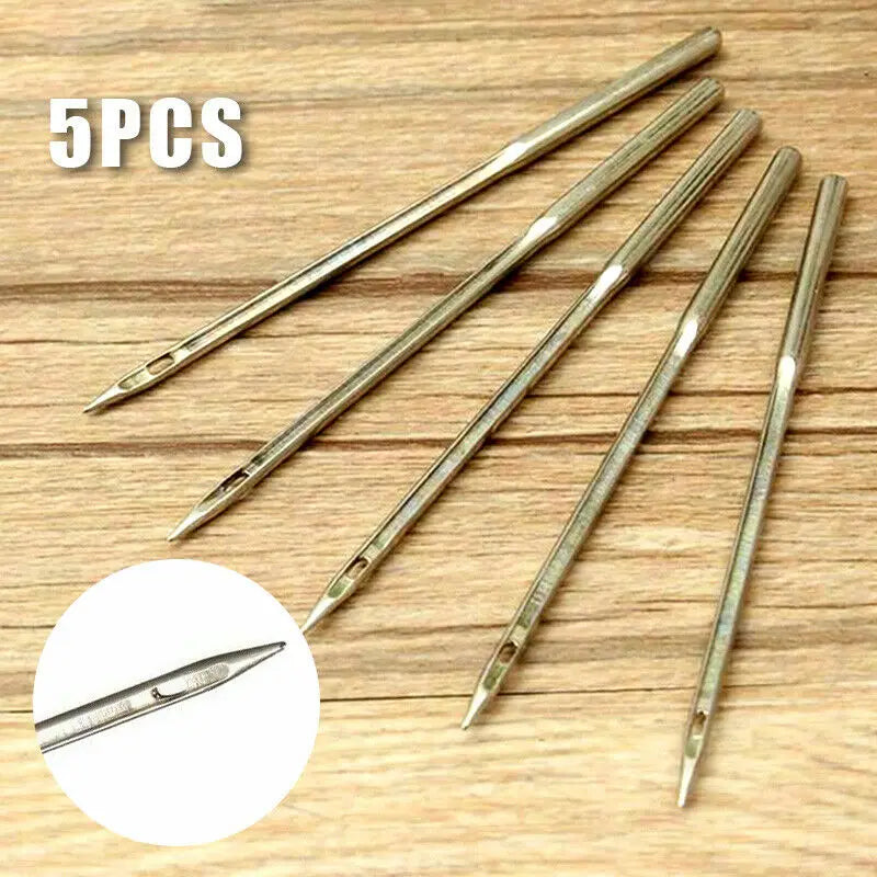 5/10 Pcs Sewing Leather Awl Needles Tool Set – Crochet Bent Hook Needle Stitcher for Shoes DIY Repair and Craft Making