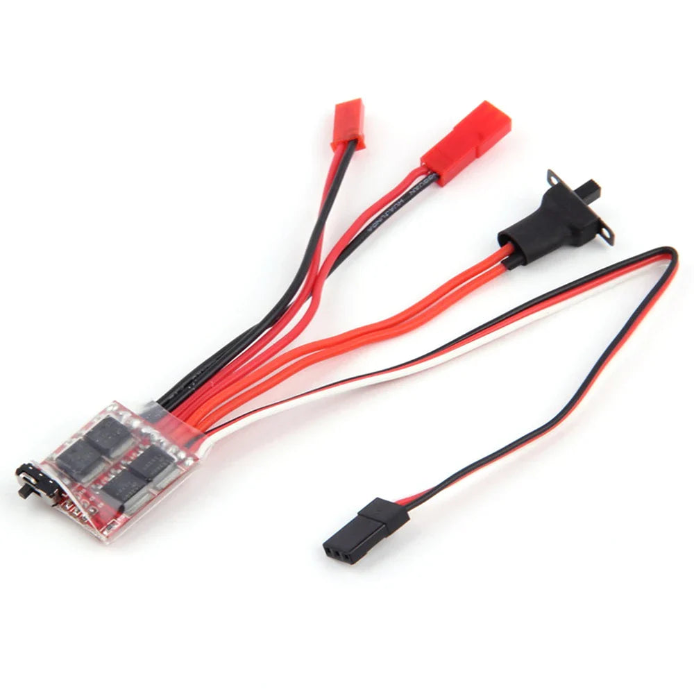 Micro ESC 20A 30A Brushed Electric Speed Controller – RC ESC for 2S 4-8V, DIY Mini 1/16 1/18 1/24 RC Car, Boat, Tank w/Brake