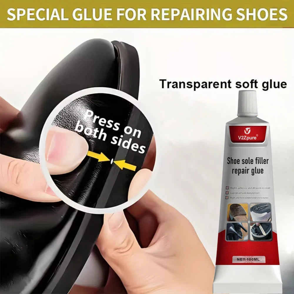 Shoe Sole Repair Glue Kit - Waterproof Quick-Dry Adhesive for Crack Filling and Wear-Resistant Repair