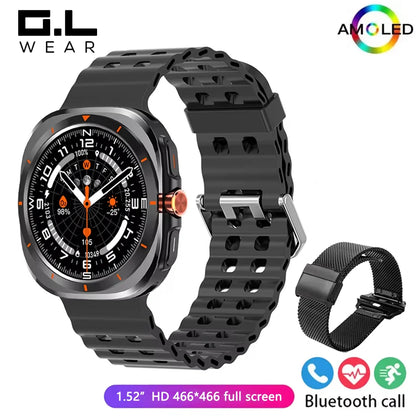 G.L Wear 2025 Men’s Smartwatch – Heart Rate, Fitness Tracking, Bluetooth Calling & Pedometer