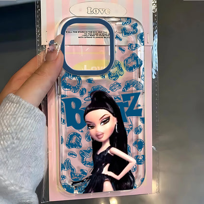 Fashion Bratz Doll Clear Phone Case – Protective Cover for iPhone 7 to 16 Series, Pro Max & SE2020
