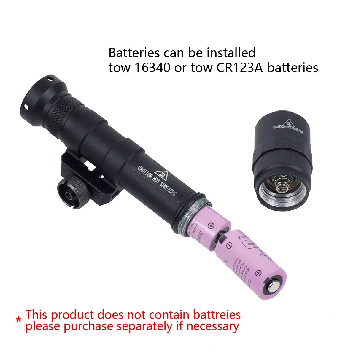 Tactical Surefire M600 M600U/M600B Airsoft Flashlight – Powerful LED Scout Light with 5 Switch Styles for 20mm Rail Rifle Gun