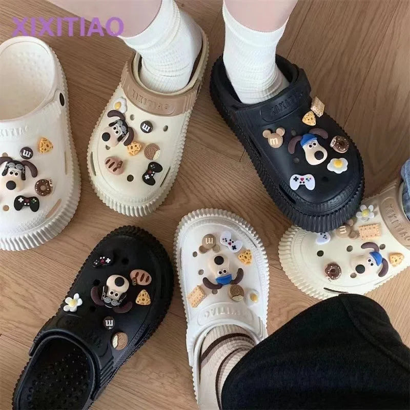 14PCS Fashion Shoe Charms Set – Cute 3D Cartoon Animal Buckle Accessories for DIY Shoes