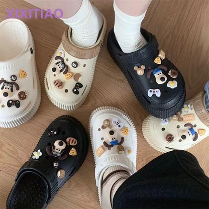 14PCS Fashion Shoe Charms Set – Cute 3D Cartoon Animal Buckle Accessories for DIY Shoes
