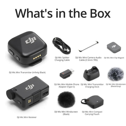 DJI Mic Mini Wireless Microphone – 48-Hour Battery & Two-Level Active Noise Cancelling with Case