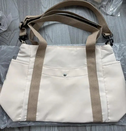 Large Capacity Nylon Crossbody Bag - Casual Messenger Shoulder Tote with Removable Strap