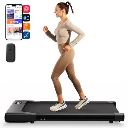 2-in-1 Walking Pad Under Desk Treadmill – Portable 2.5HP Home & Office Treadmill with Remote Control and LED Display