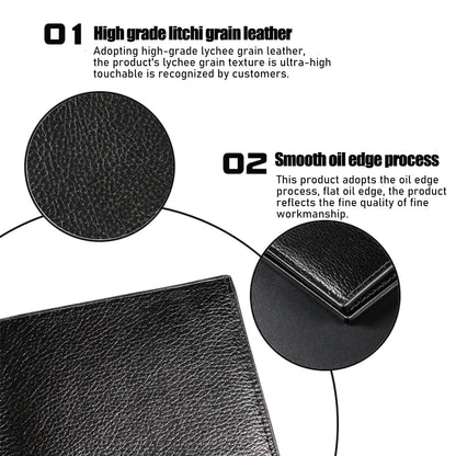Mini Slim Zipper Card Wallet for Men — Portable Ultra-Thin Black Purse for ID, Bank & Credit Cards