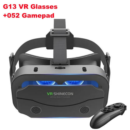 G13 IMAX Giant Screen VR Glasses — 3D Virtual Reality Helmet for 4.7–7" Phones, Game Controller Compatible