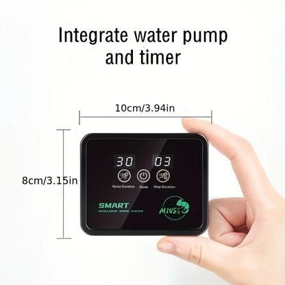 Intelligent Spray System for Reptiles – Mist Rainforest Tank Kit with Electronic Timer, Fogger & Humidifier for Terrariums