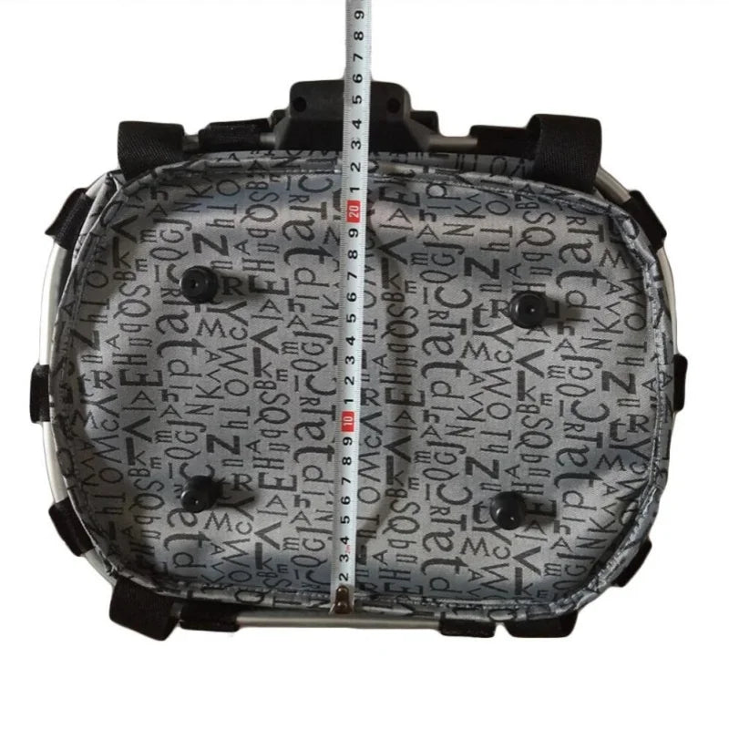 2-in-1 Bicycle Front Basket & Small Pet Carry Pouch – Detachable MTB Handlebar Foldable Bag, 5KG Load