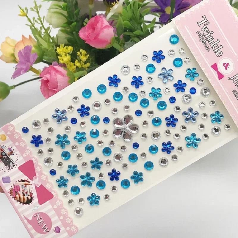Glitter Face Rhinestone Stickers - Kids Eye & Face Diamond Jewels for Festival Makeup, Parties & Creative Looks