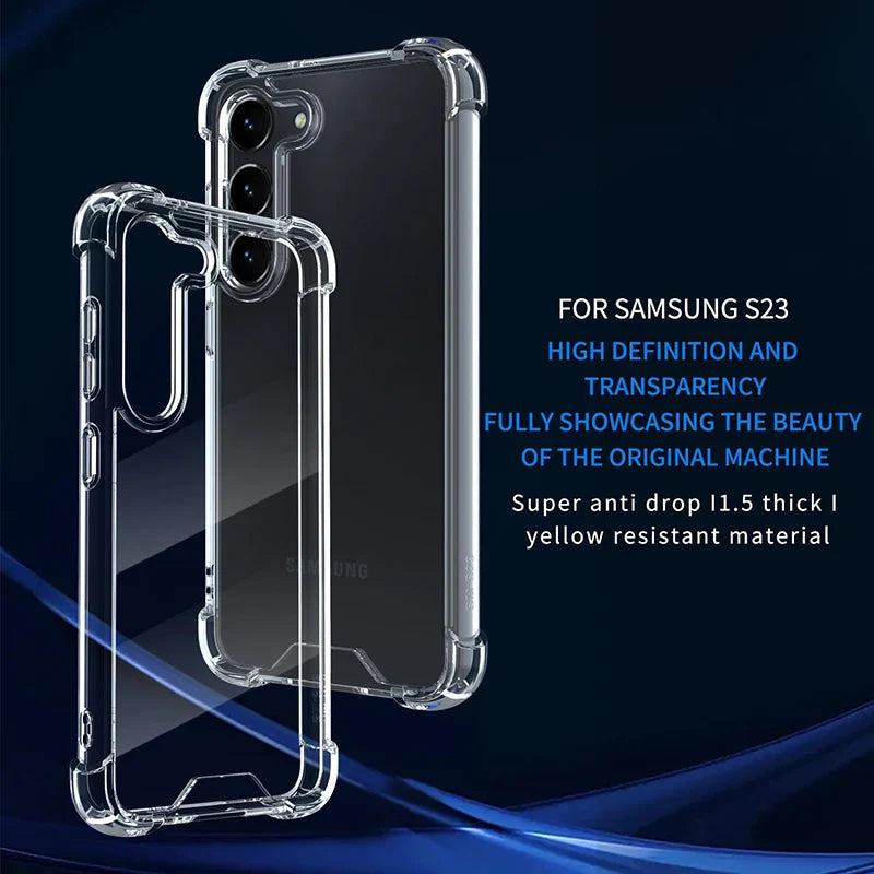Hybrid Shockproof Clear Hard Case for Samsung Galaxy S25/S24/S23/S22 Plus/S22 Ultra/S21 FE & A56/A36/A54/A34/A53/A33