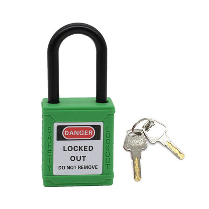 Industrial Safety Padlock – 38mm Nylon Shackle LOTO Lockout for Personal Power & Engineering Use