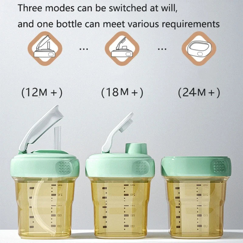 Square Handle Feeding Bottle – Lightweight, Easy Grasp for Baby 6M+, Hegen Bottle Cover Replacement