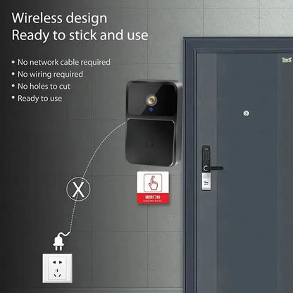 WiFi Video Doorbell Camera – HD Night Vision, Wireless Smart Home Security, Battery-Powered, Two-Way Intercom with Voice Changer