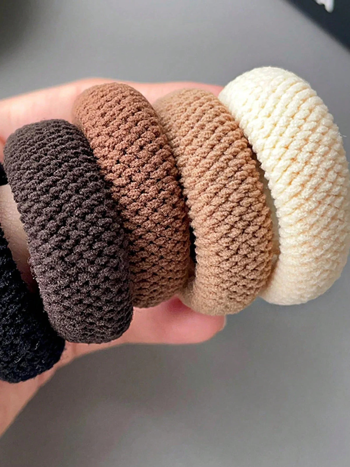 Mixed Color Scrunchies - High Elasticity Thickened Hair Ties, 5/10 Pack