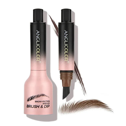 Wild 3D Eyebrow Pencil – Square Angled Brush Velvet Brow Dye Cream, Waterproof & Anti-Smudge Tint Pen