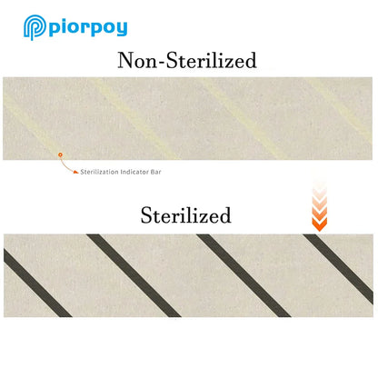 PIORPOY Dental Sterilization Indicator Tape – Autoclave Sterilizer Material for Oral Care (12/19/25mm)