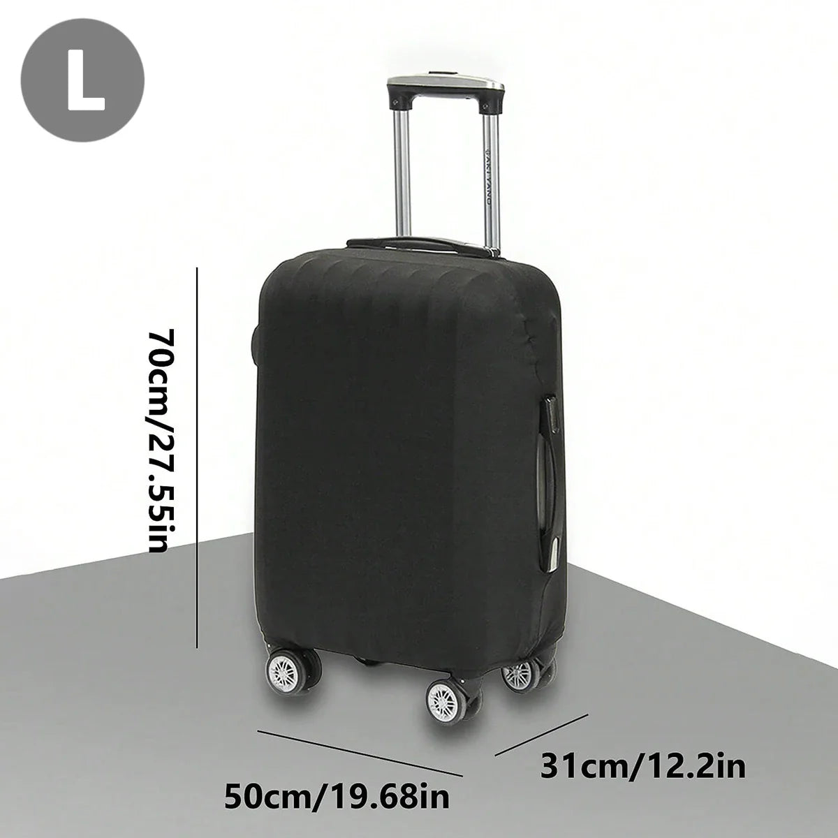 Fashion Travel Suitcase Protective Cover - Solid Color Luggage Cover for 18-32 Inch Suitcases