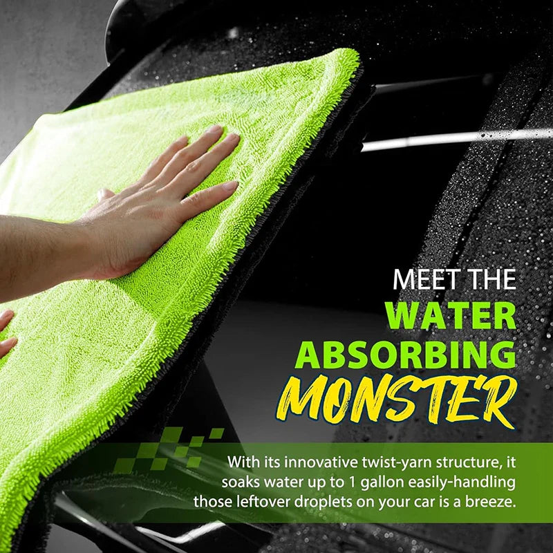 1400GSM Heavy Duty Car Drying Towel — 60x120cm Oversized Double-Sided Super Absorbent Scratch-Free Cleaning Cloth