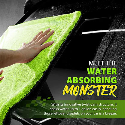 1400GSM Heavy Duty Microfiber Car Drying Towel 60x120cm – Oversized Super Absorbent Double-Sided Ultra Soft Scratch-Free Cleaning Cloth