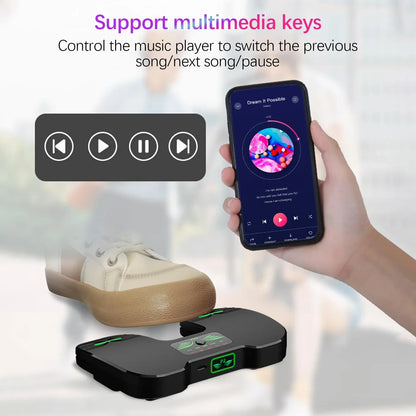Wireless Bluetooth Page Turner Pedal — Rechargeable Foot Controller for Tablets & Smartphones