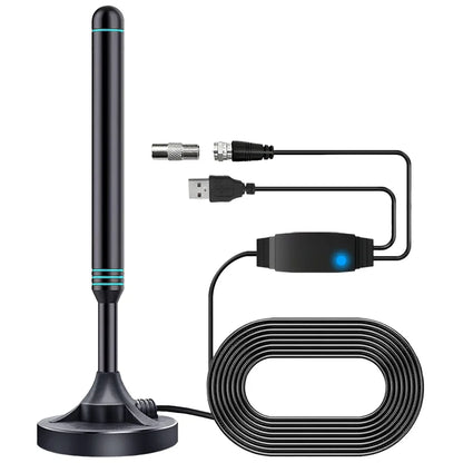 4K/1080P HD Digital TV Antenna - 480+ Miles Long Range Signal Amplifier Indoor & Outdoor HDTV Aerial