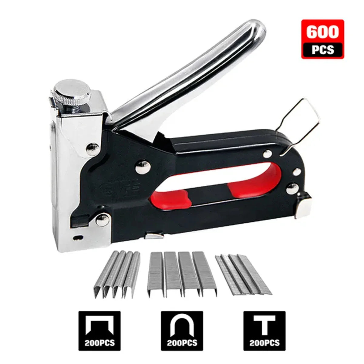 4-in-1 Nail & Staple Gun Kit — 4000 Staples, Multi-Purpose Tool for Wood, Fabric & DIY Home Repairs