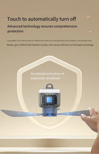 12000mAh Portable Ceiling & Camping Fan – Outdoor Tent Air Circulator and Cooling Ventilator